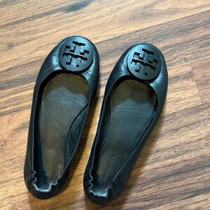 Women's Black Flats Tory Burch